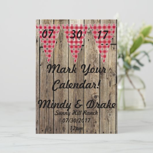 Land Thema Markeer uw kalender Aankondiging (Staand voorkant)