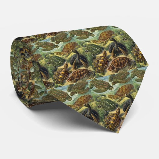 Land Tortoise Zee Schildpadden van Ernst Haeckel Stropdas (Opgerold)