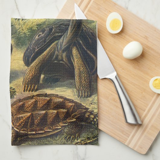 Land Tortoise Zee Schildpadden van Ernst Haeckel Theedoek (Quarter Fold)