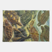  Land Tortoise Zee Schildpadden van Ernst Haeckel Theedoek (Horizontaal)