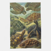 Land Tortoise Zee Schildpadden van Ernst Haeckel Theedoek (Verticaal)
