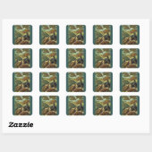 Land Tortoise Zee Schildpadden van Ernst Haeckel Vierkante Sticker (Vel)
