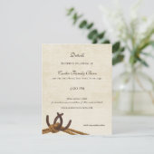 Land Touw en Hoefijzers Bruiloft Kaart (Staand voorkant)