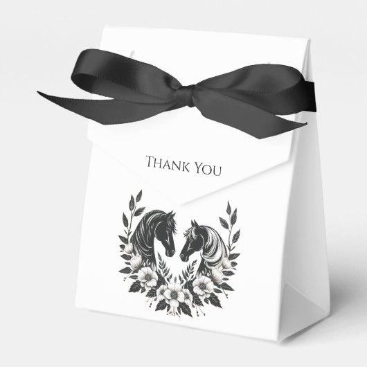 Land Trouwpaarden en bloemen Bedankdoosjes (Voorkant Zijde)