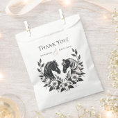 Land Trouwpaarden en bloemen Bedankzakje (Geknipt)