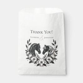 Land Trouwpaarden en bloemen Bedankzakje