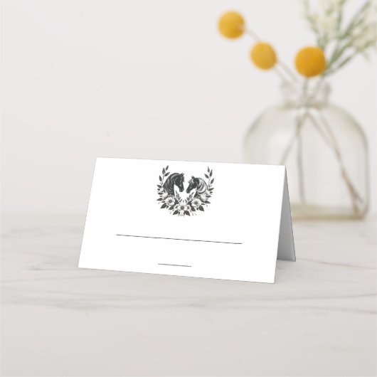 Land Trouwpaarden en bloemen Plaatskaartje (Voorkant)