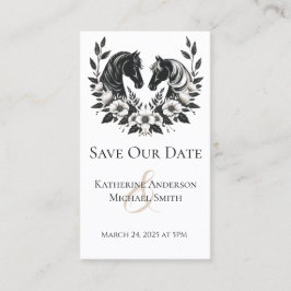 Land Trouwpaarden en bloemen Visitekaartje