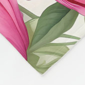 Land Tuin Rozen en pioenen Bloemen Fleece Deken (Hoek)