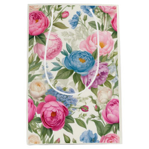 Land Tuin Rozen en pioenen Bloemen Medium Cadeauzakje