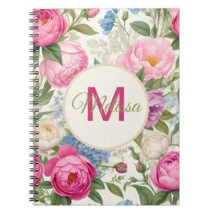 Land Tuin Rozen en pioenen Bloemen Notitieboek