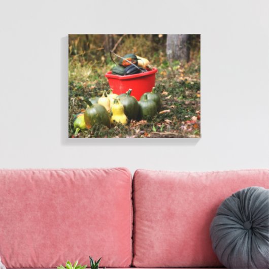 Land Tuin Squash Harvest Canvas Afdruk (Insitu (Woonkamer))