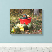Land Tuin Squash Harvest Canvas Afdruk (Insitu (Houten vloer))
