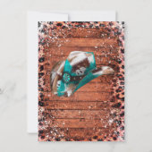 Land Turquoise Cowboy Boots Bachelorette Party Kaart (Achterkant)