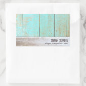 Land , Turquoise rustiek hout Rechthoekige Sticker (Tas)