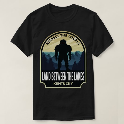 Land tussen de meren Kentucky Bigfoot Sasquatch T-shirt (Design voorkant)