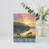 Land tussen de meren Kentucky Travel Briefkaart (Staand voorkant)