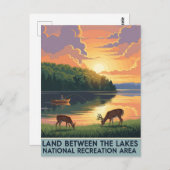 Land tussen de meren Kentucky Travel Briefkaart (Voorkant / Achterkant)