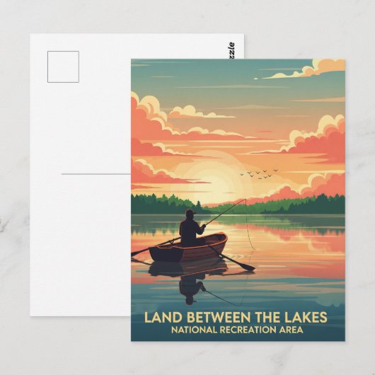 Land tussen de meren Kentucky Travel Briefkaart (Voorkant / Achterkant)