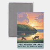 Land tussen de meren Kentucky Travel Magneet (Voorkant / Achterkant)