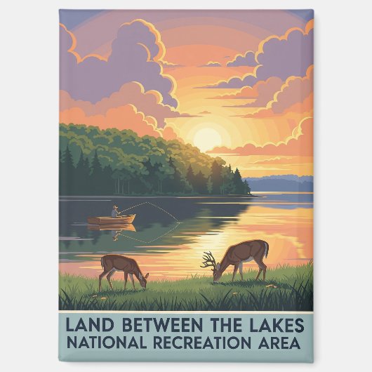 Land tussen de meren Kentucky Travel Magneet (Voorkant)