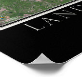 Land tussen de Meren: Satellietkaart van het Natio Poster (Hoek)