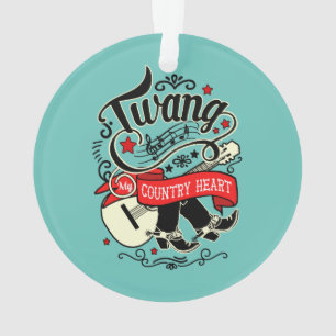 Land Twang Red/Black ID464 Ornament