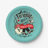 Land Twang Red/Black ID464 Papieren Bordje (Voorkant)