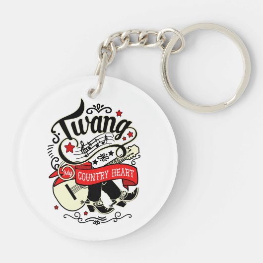 Land Twang Red/Black ID464 Sleutelhanger (Achterkant)