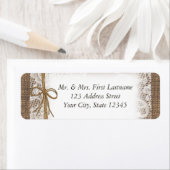 Land Twine Kant en Burlap Etiket (Insitu)