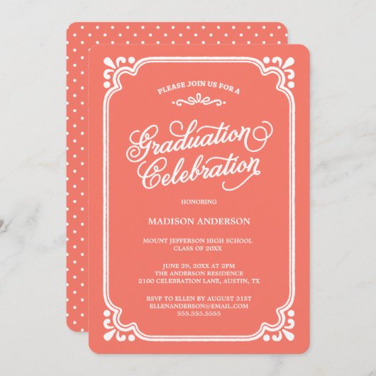  land | Uitnodiging tot Afstuderen (Voorkant / Achterkant)