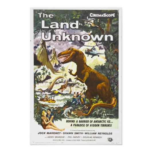 Land Unknown Dinosaur Film Poster (Voorkant)