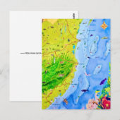 Land van Belize ansichtkaart Briefkaart (Voorkant / Achterkant)