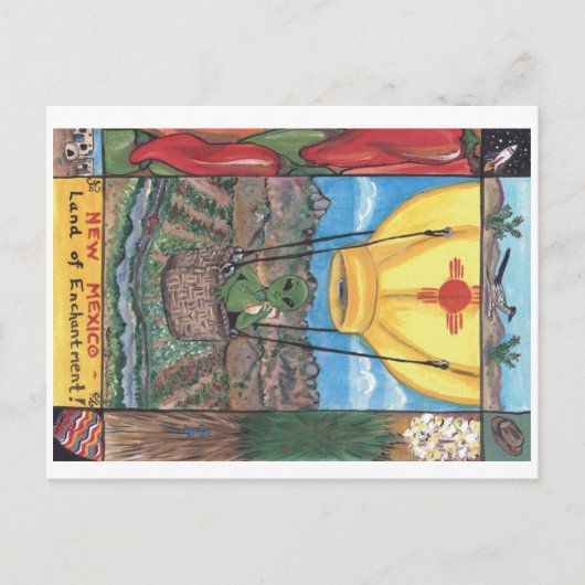 "Land van bestemming" Nieuw-Mexico-briefkaart Briefkaart (Voorkant)