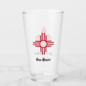Land van bestemming Zia Sun Symbol Beer Glass Glas (Voorkant)