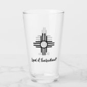 Land van bestemming Zia Sun Symbol Beer Glass Glas (Achterkant)