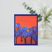 Land van blauwe bomen briefkaart (Staand voorkant)