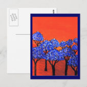 Land van blauwe bomen briefkaart (Voorkant / Achterkant)