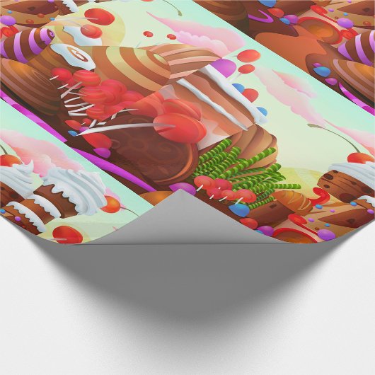 Land van chocolade cadeaupapier