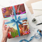 Land van chocolade cadeaupapier