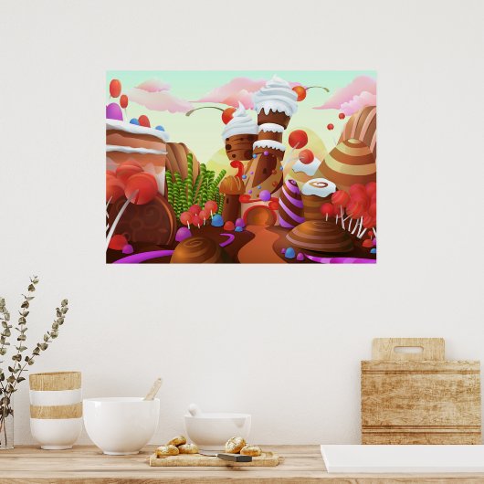 Land van chocolade poster (Keuken)