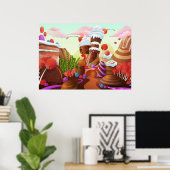 Land van chocolade poster (Thuiskantoor)