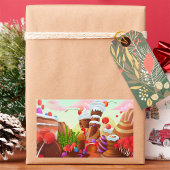 Land van chocolade rechthoekige sticker