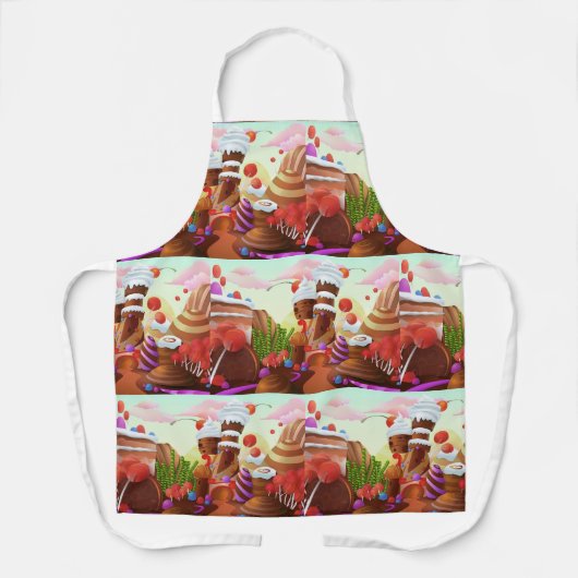 Land van chocolade schort (Voorkant)