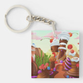 Land van chocolade sleutelhanger (Voorkant)