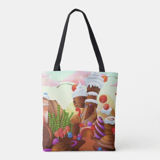 Land van chocolade tote bag (Achterkant)