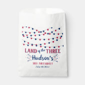 Land Van De Drie! 4 juli 3e Verjaardagsfeestje Bedankzakje (Voorkant)