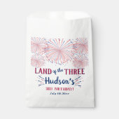 Land Van De Drie! 4 juli 3e Verjaardagsfeestje Bedankzakje (Voorkant)