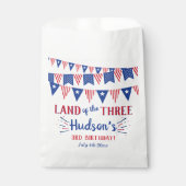 Land Van De Drie! 4 juli 3e Verjaardagsfeestje Bedankzakje (Voorkant)
