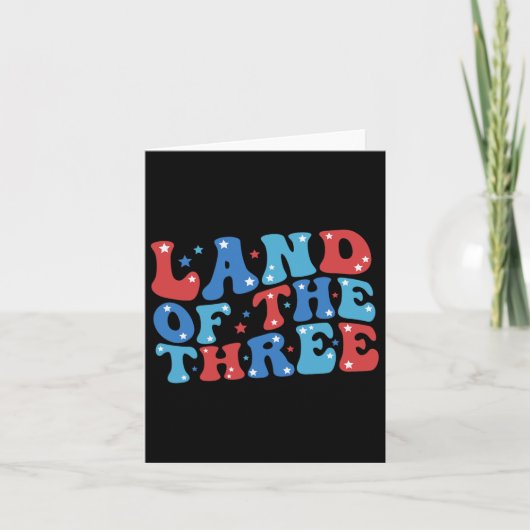 Land van de drie 4 juli verjaardag vierde van J Kaart (Voorkant)